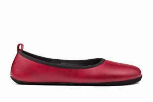 Ahinsa Ananda Narrow Barefoot Women's Ballet Flats Burgundy | KFD6381DT