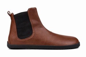 Ahinsa Barefoot Women's Chelsea Boots Brown | HOA1483BM