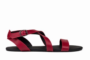 Ahinsa Hava Barefoot Women's Sandals Burgundy | UOR9428CT