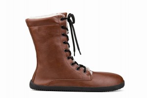 Ahinsa Jaya Barefoot Women's Winter Boots Brown | VQX4156UF