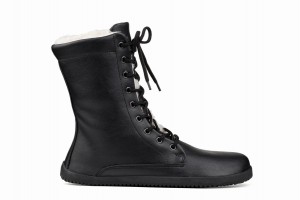 Ahinsa Jaya Zip-up Barefoot Women's Winter Boots Black | UAX6536VP