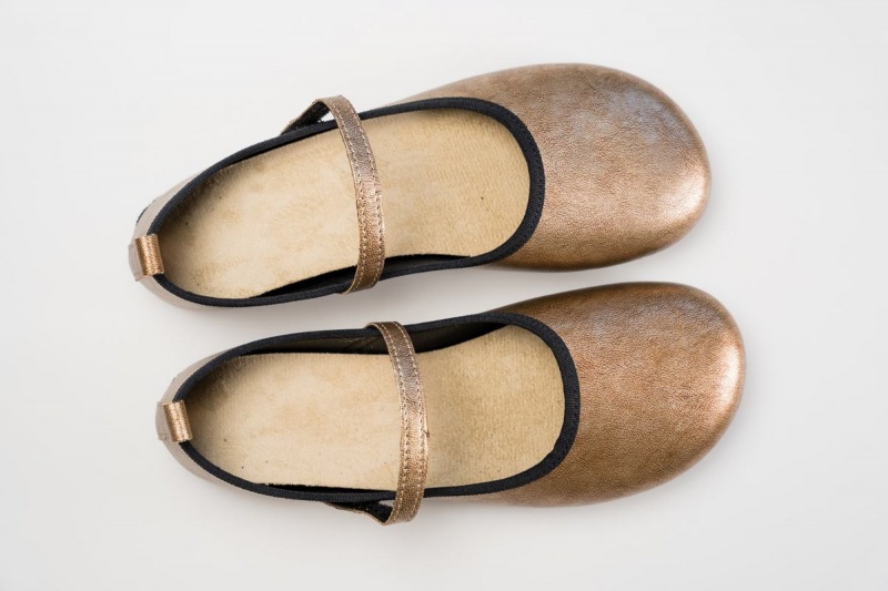 Ahinsa Ananda Barefoot Women's Ballet Flats Gold | TQV278YS