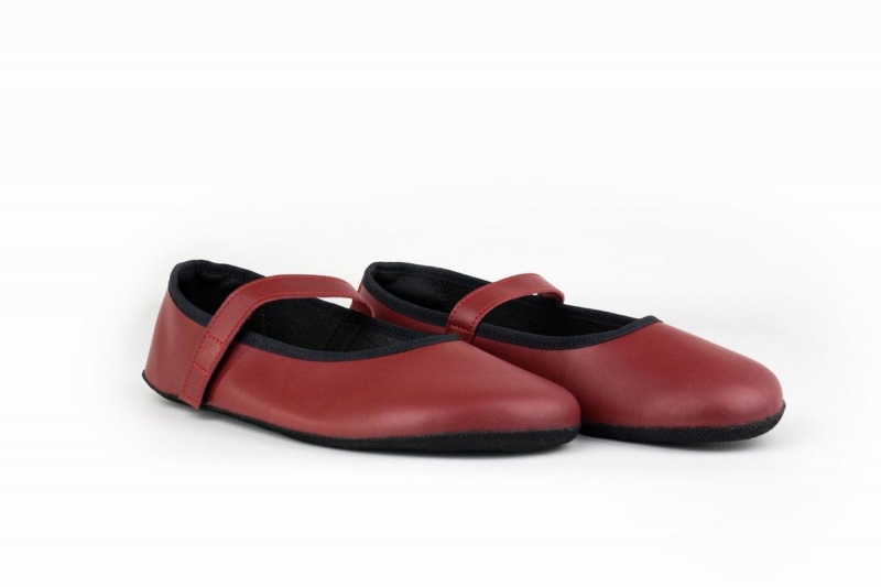 Ahinsa Ananda Barefoot Women's Ballet Flats Burgundy | URP3399MZ