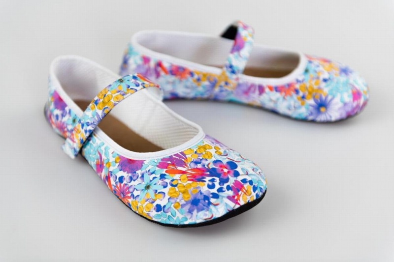 Ahinsa Ananda Floral Barefoot Women's Ballet Flats Multicolor | HIM6222GK