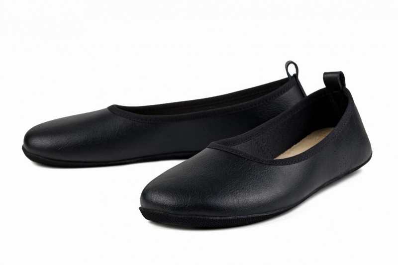 Ahinsa Ananda Narrow Barefoot Women's Ballet Flats Black | DHO1146QT