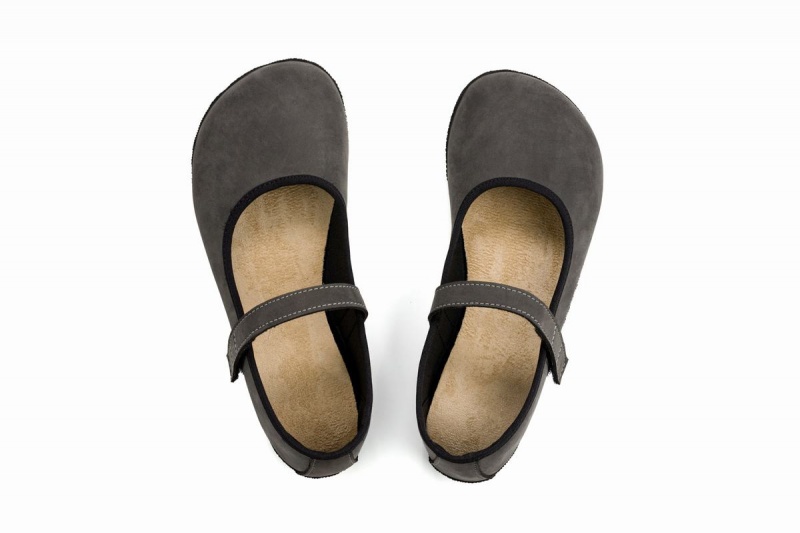 Ahinsa Ananda Nubuck Barefoot Women's Ballet Flats Grey | HWE7980TK