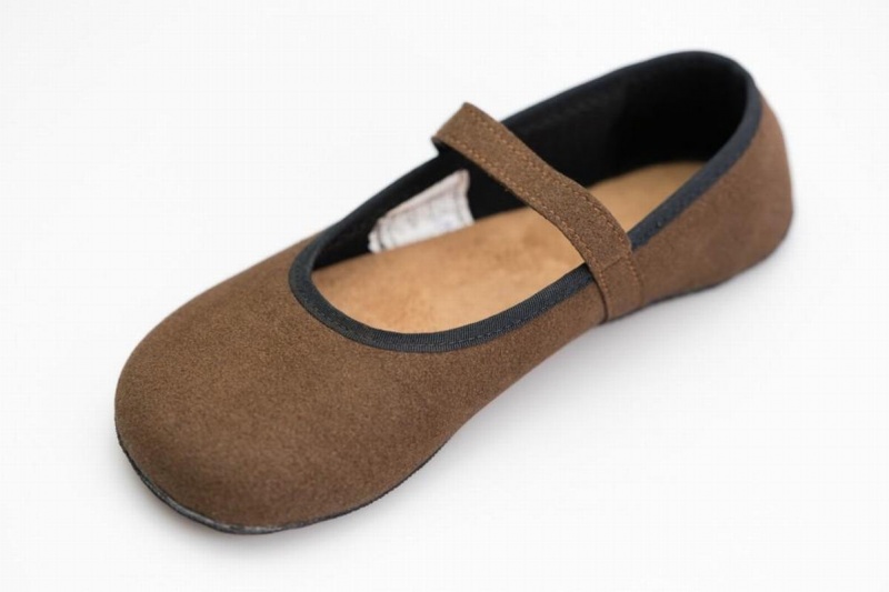 Ahinsa Ananda Suede Barefoot Women's Ballet Flats Brown | STT6671NN