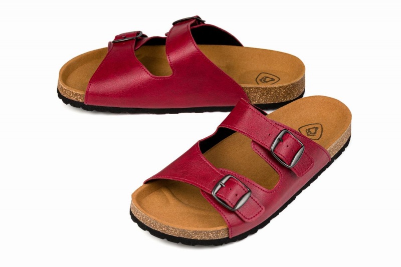 Ahinsa Barefoot Men's Sandals Burgundy | BFR1522YV