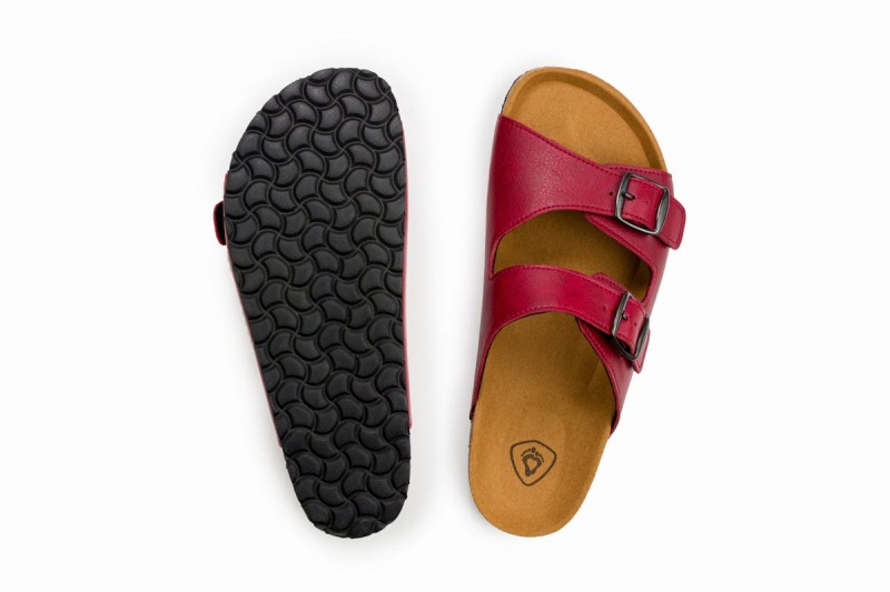 Ahinsa Barefoot Men's Sandals Burgundy | BFR1522YV