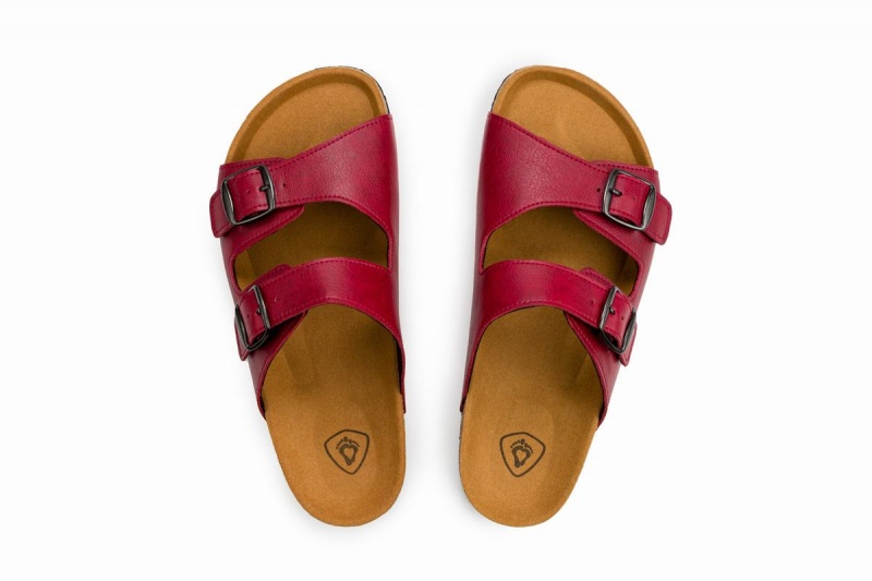 Ahinsa Barefoot Men's Sandals Burgundy | BFR1522YV