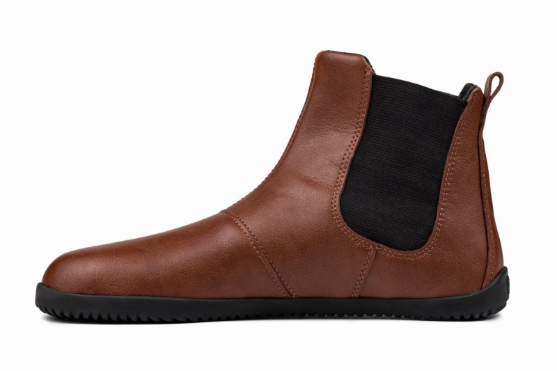 Ahinsa Barefoot Women's Chelsea Boots Brown | HOA1483BM