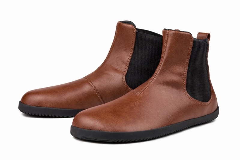 Ahinsa Barefoot Women's Chelsea Boots Brown | HOA1483BM