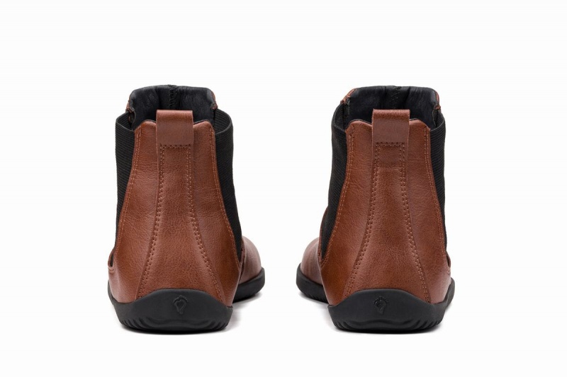 Ahinsa Barefoot Women's Chelsea Boots Brown | HOA1483BM