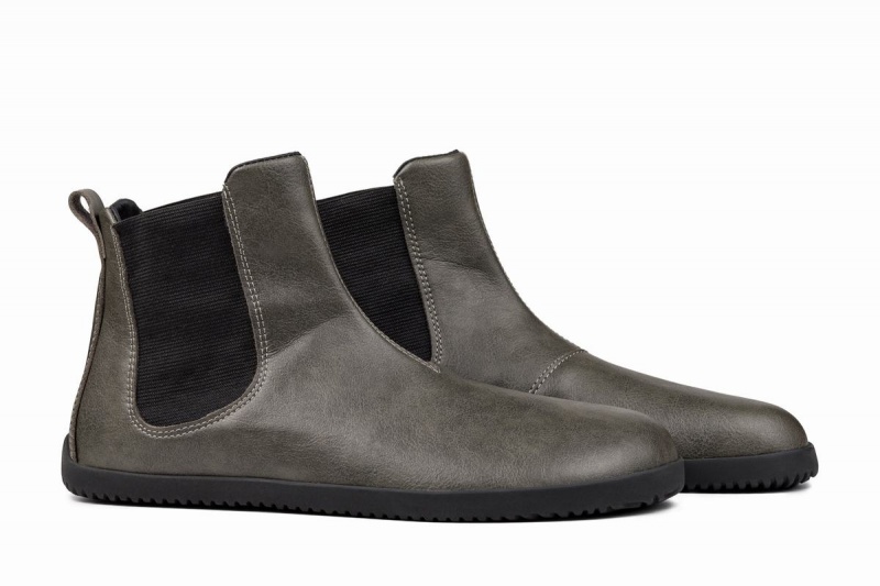 Ahinsa Barefoot Women's Chelsea Boots Grey | VVK6535LC