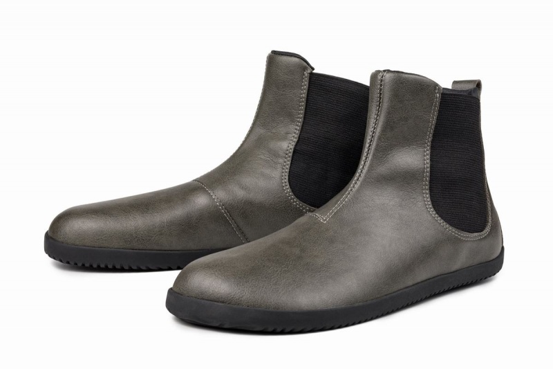 Ahinsa Barefoot Women's Chelsea Boots Grey | VVK6535LC