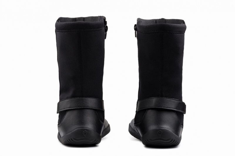 Ahinsa Barefoot Women's Mid-Calf Boots Black | TUZ4057YX