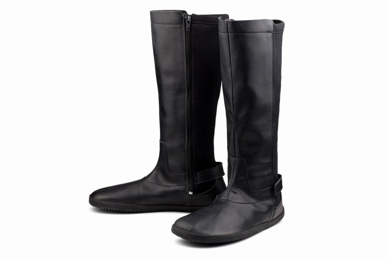 Ahinsa Barefoot Women's Tall Boots Black | EOK712LZ