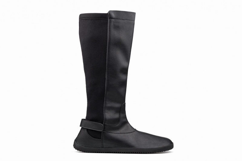 Ahinsa Barefoot Women's Tall Boots Black | EOK712LZ