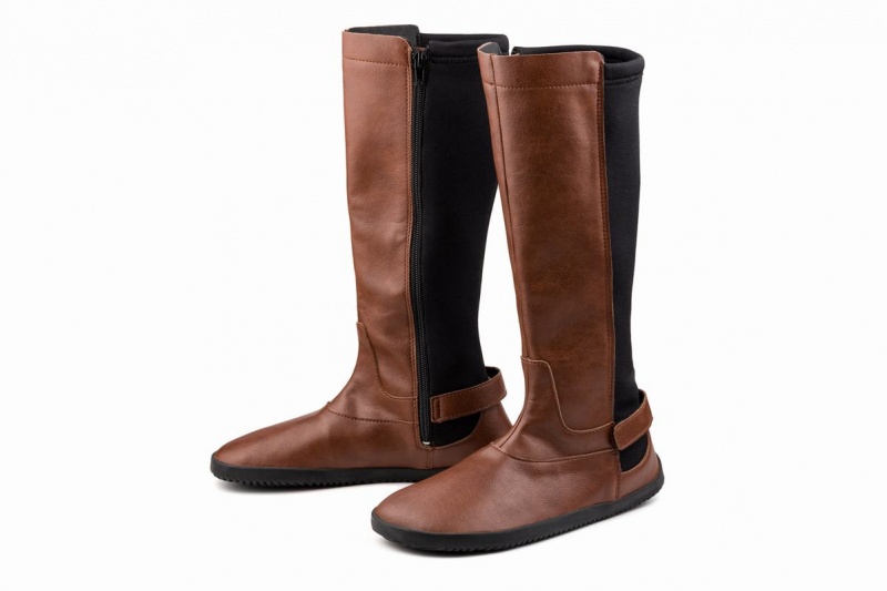 Ahinsa Barefoot Women's Tall Boots Brown | MTL9557SD