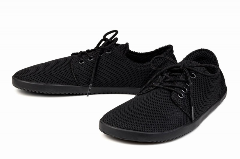 Ahinsa Bindu 2 Airnet Barefoot Men's Sneakers Black | QVA203HY