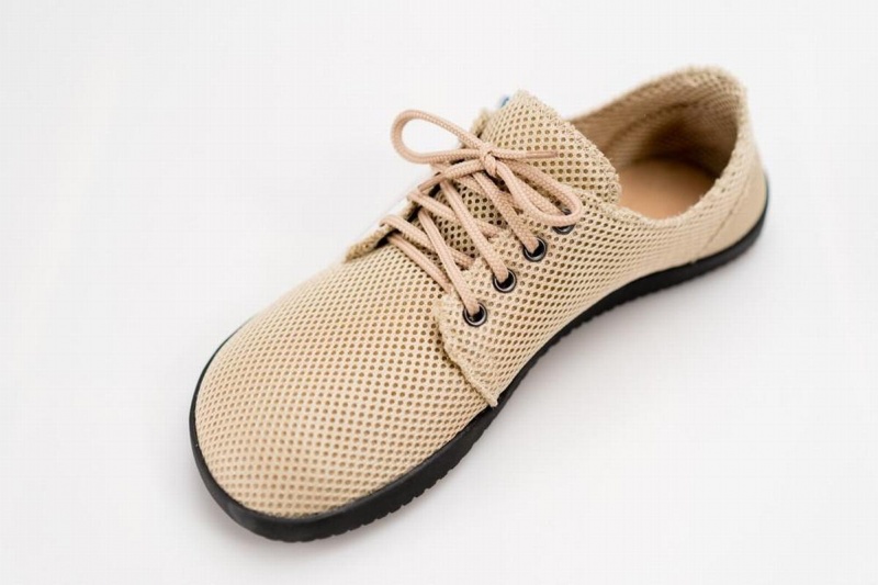 Ahinsa Bindu 2 Airnet Barefoot Men's Sneakers Beige | FWC3497YI