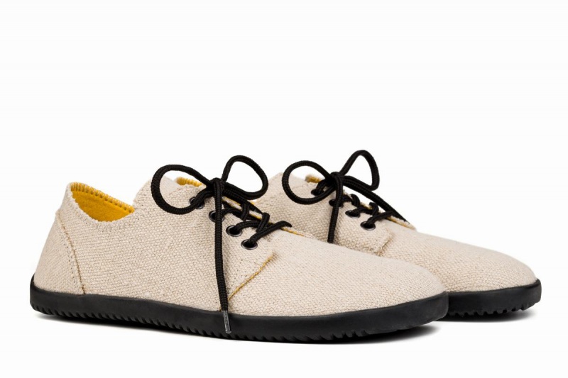 Ahinsa Bindu 2 Hemp Barefoot Men's Casual Shoes Beige | PKY685PD