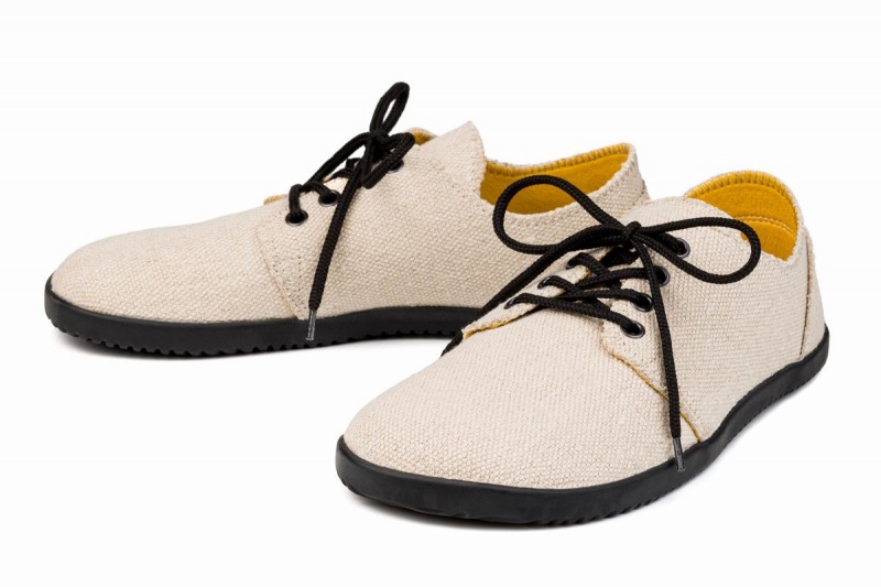 Ahinsa Bindu 2 Hemp Barefoot Men's Casual Shoes Beige | PKY685PD