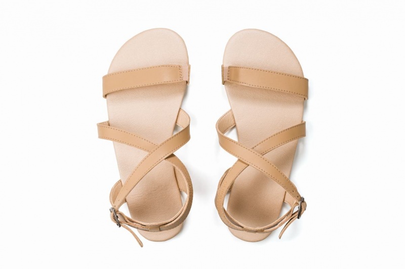 Ahinsa Hava Barefoot Women's Sandals Beige | CQP2868QT