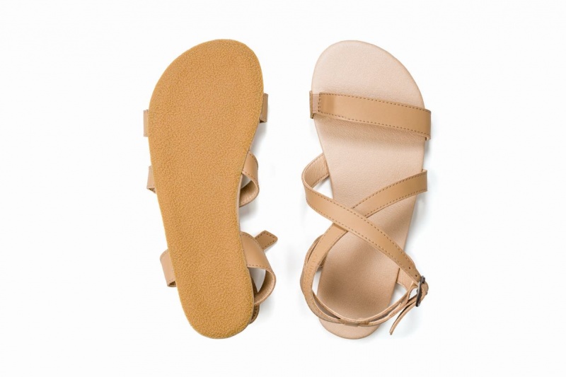 Ahinsa Hava Barefoot Women's Sandals Beige | CQP2868QT