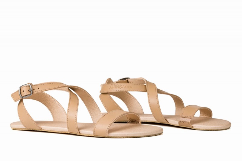 Ahinsa Hava Barefoot Women's Sandals Beige | CQP2868QT