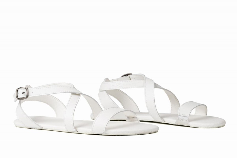 Ahinsa Hava Barefoot Women's Sandals White | CUE8784KZ