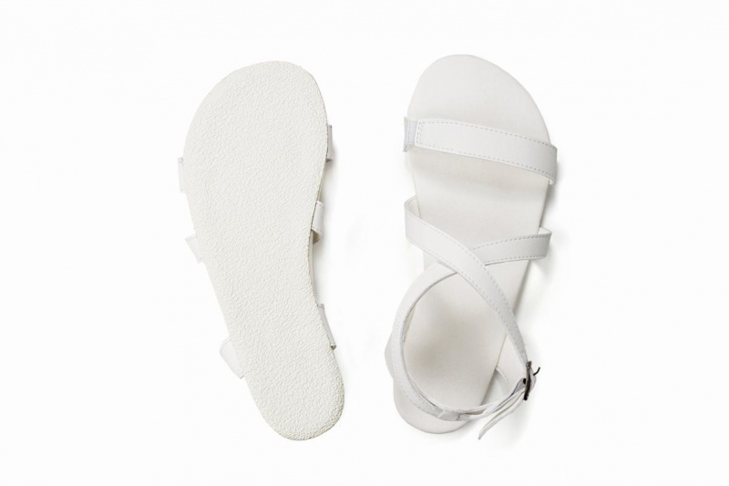 Ahinsa Hava Barefoot Women's Sandals White | CUE8784KZ