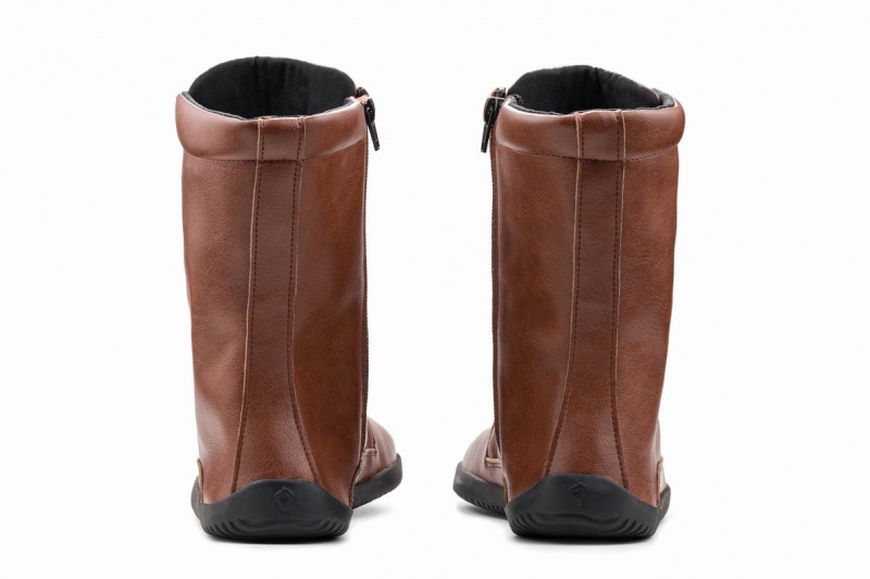 Ahinsa Jaya Zip-up Barefoot Women's Winter Boots Brown | ERZ7958VJ