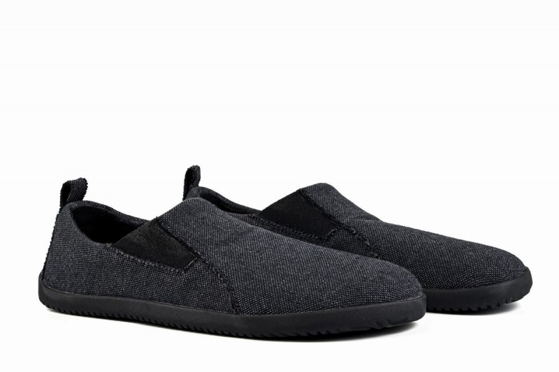 Ahinsa Recycled Barefoot Men's Slip On Sneakers Dark Grey | ETV671ZH