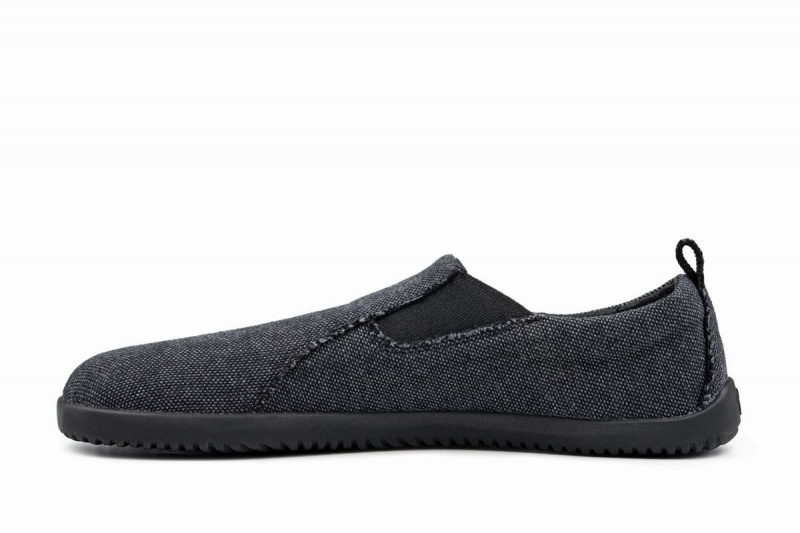 Ahinsa Recycled Barefoot Men's Slip On Sneakers Dark Grey | ETV671ZH