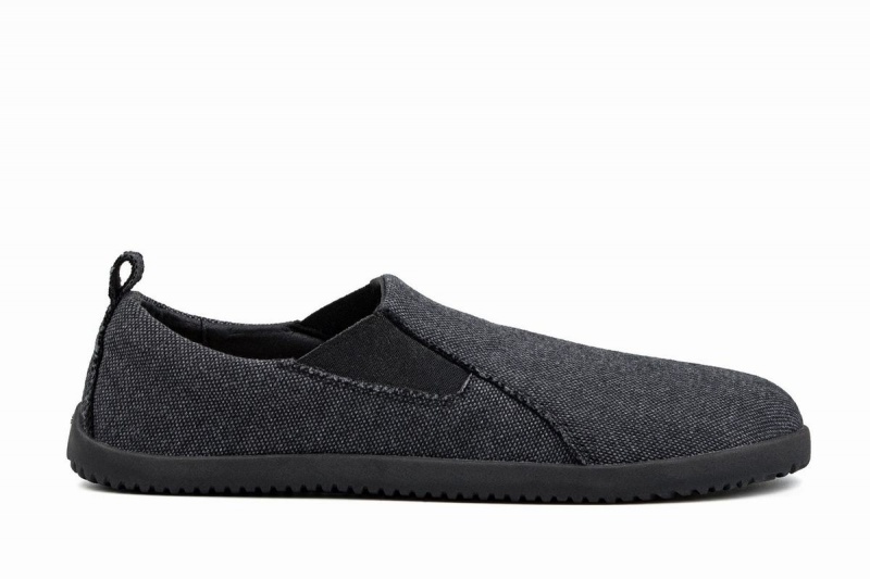 Ahinsa Recycled Barefoot Men\'s Slip On Sneakers Dark Grey | ETV671ZH