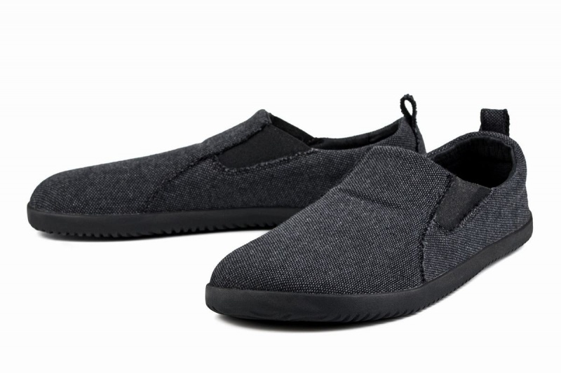 Ahinsa Recycled Barefoot Women's Slip On Sneakers Dark Grey | AHG9772IK