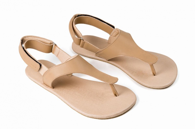 Ahinsa Simple Barefoot Men's Sandals Beige | EKZ7570ZB