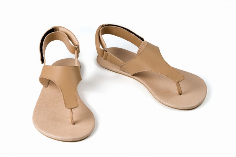 Ahinsa Simple Barefoot Men's Sandals Beige | EKZ7570ZB