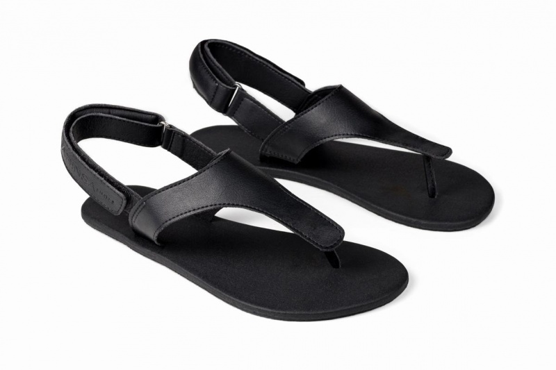 Ahinsa Simple Barefoot Men's Sandals Black | BDB6337QF