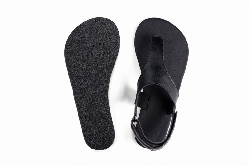 Ahinsa Simple Barefoot Men's Sandals Black | BDB6337QF