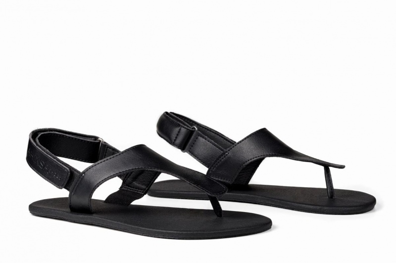 Ahinsa Simple Barefoot Men's Sandals Black | BDB6337QF