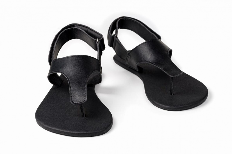 Ahinsa Simple Barefoot Men's Sandals Black | BDB6337QF