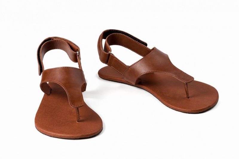 Ahinsa Simple Barefoot Men's Sandals Brown | UBP5210ZU