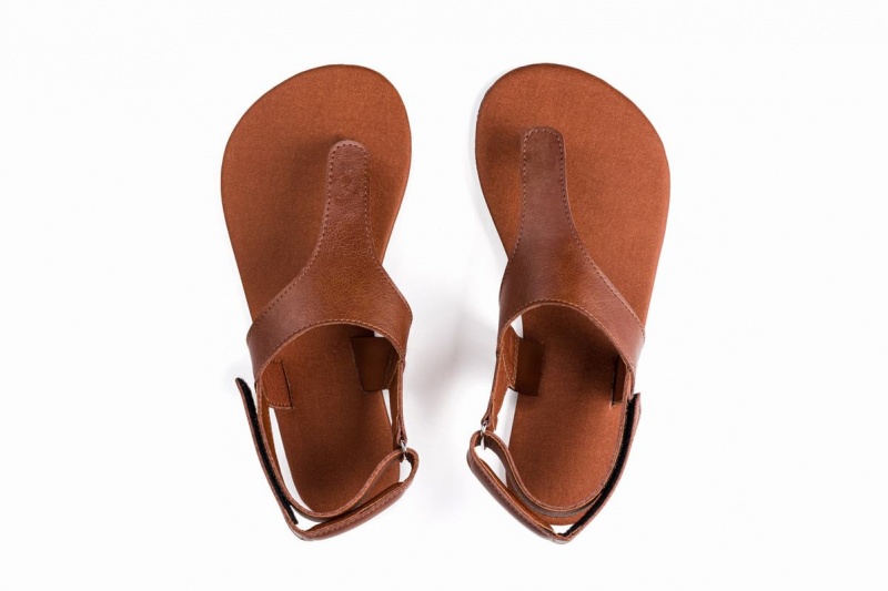 Ahinsa Simple Barefoot Men's Sandals Brown | UBP5210ZU