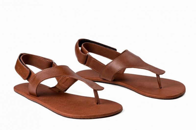 Ahinsa Simple Barefoot Men's Sandals Brown | UBP5210ZU