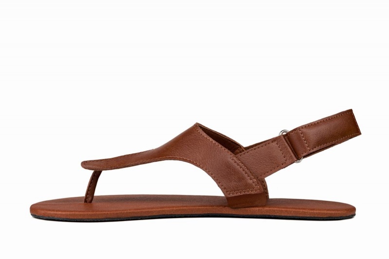 Ahinsa Simple Barefoot Men's Sandals Brown | UBP5210ZU