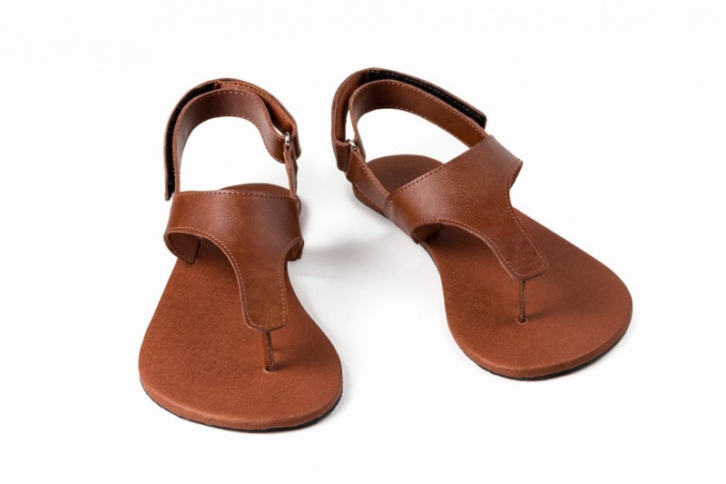 Ahinsa Simple Barefoot Men's Sandals Brown | UBP5210ZU