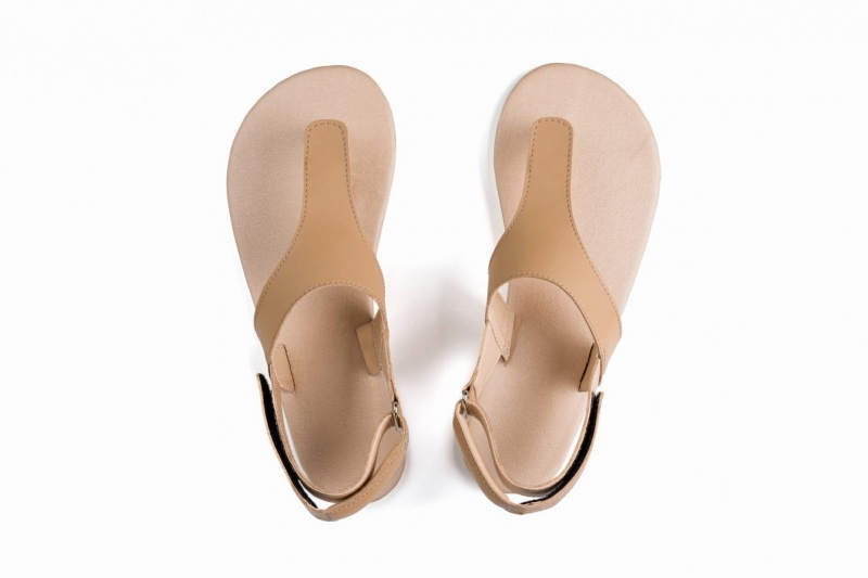 Ahinsa Simple Barefoot Women's Sandals Beige | ZHD3597HR