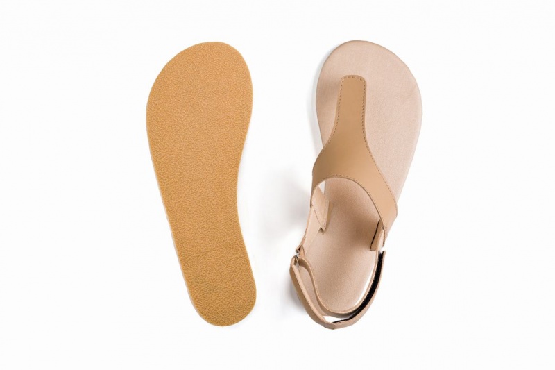 Ahinsa Simple Barefoot Women's Sandals Beige | ZHD3597HR